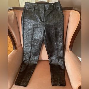 LOFT Size 0 Black Silver Shimmer Pants ~ BRAND NEW